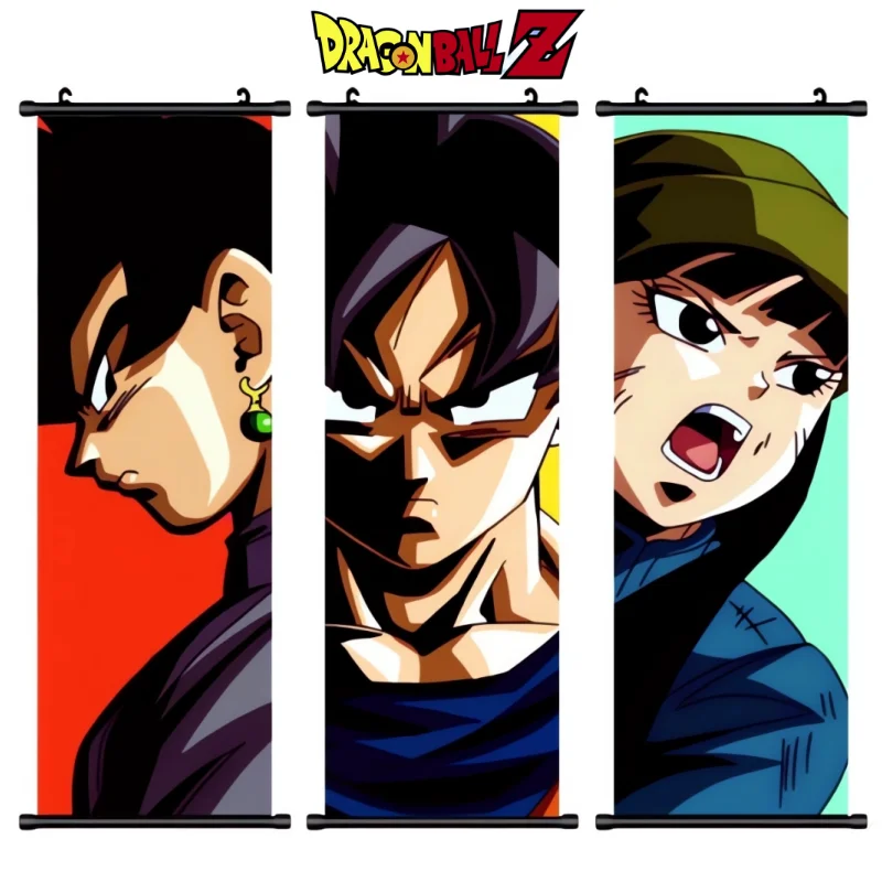 

Anime Dragon Ball Hanging Scroll Painting Goku Poster Vegeta Canvas Painting Abstract Murals Best Home Wall Art Decoration