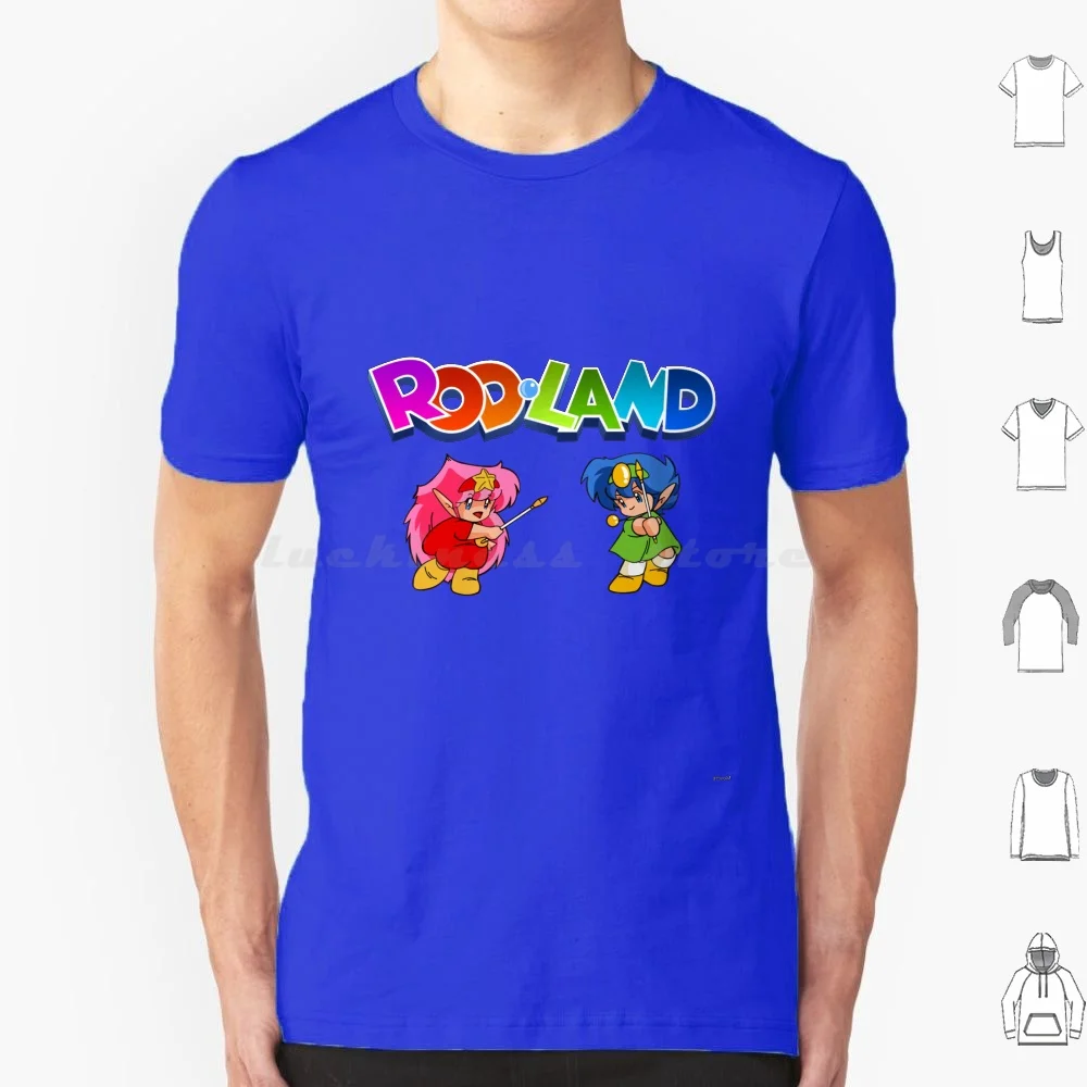 Rod Land T Shirt Big Size 100% Cotone Dvg Dizionario Dei Videogiochi 80S Retro Retrogames Vintage Vecchi Giochi 8Bit Pixel Pixel