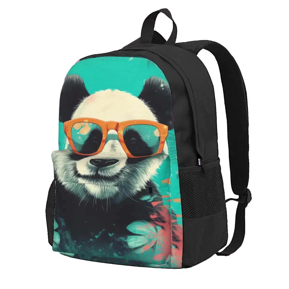 

Рюкзак с изображением панды, солнцезащитные очки, графический Рисунок, рюкзаки для мальчиков и девочек из полиэстера для велоспорта, школьные рюкзаки с принтом, рюкзак