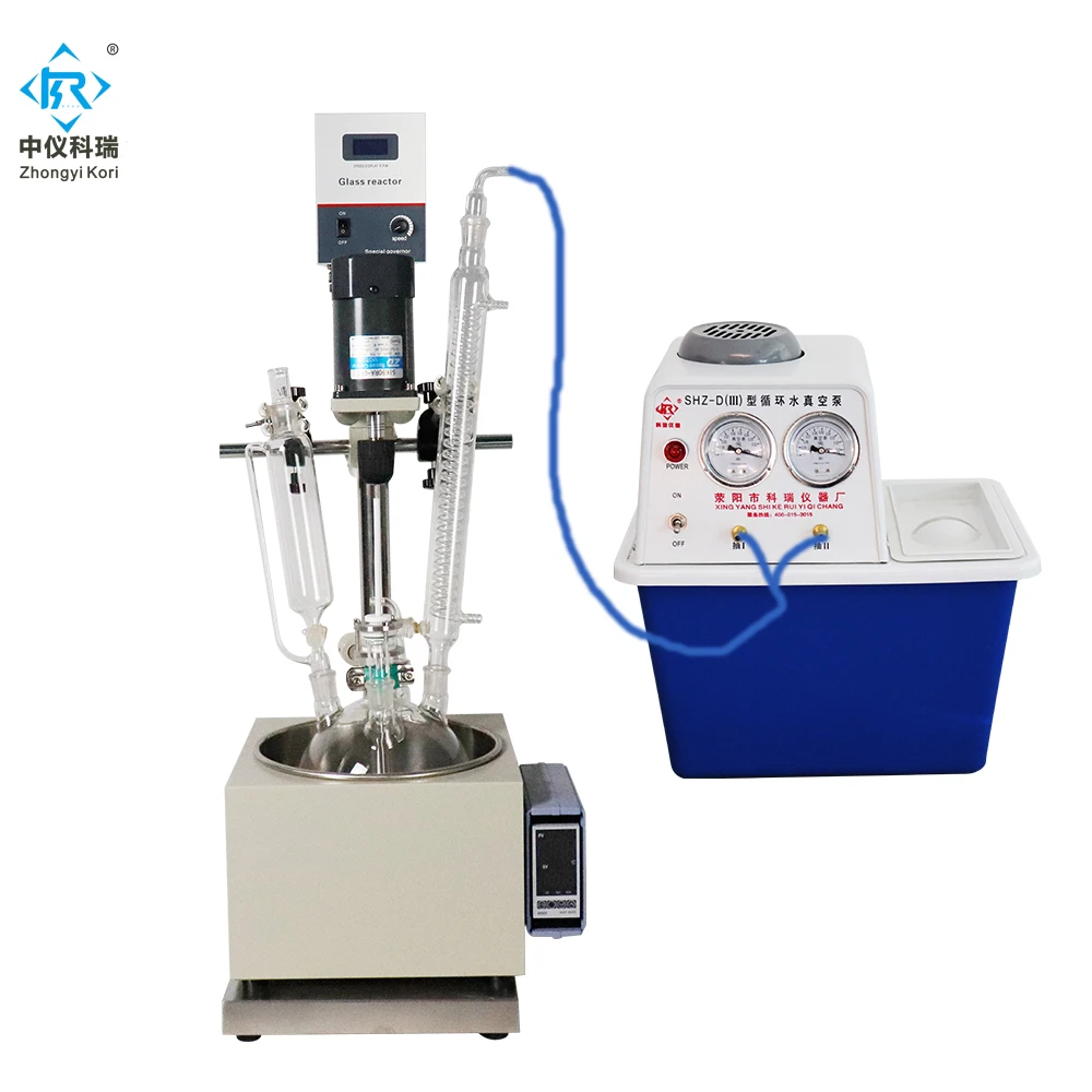 Df5l Laboratory Water Oil Bath Glass Reactor For Heating Tool Parts