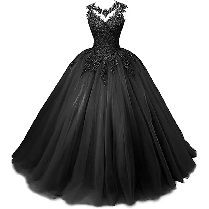 Quinceanera Dresses Sheer Neck Ball Gown Vintage Lace Formal Princess Birthday Party Customized