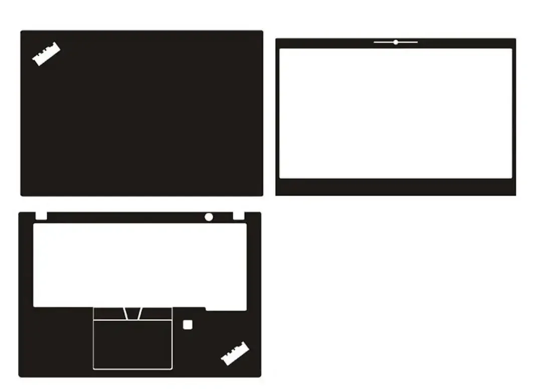 Pre-cut 1xTop 1xPalmrest 1xScreen Bezel Skin Sticker Cover Case Film For Thinkpad X270 T440P T450 X390 X395 P73 T460 T440 T430 laptop sticker