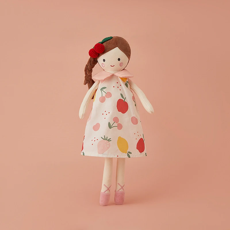 

Doll Plush Toy Pink Fruit Filling Pattern Can Wear A Skirt Girl Toys Change Holiday Gifts