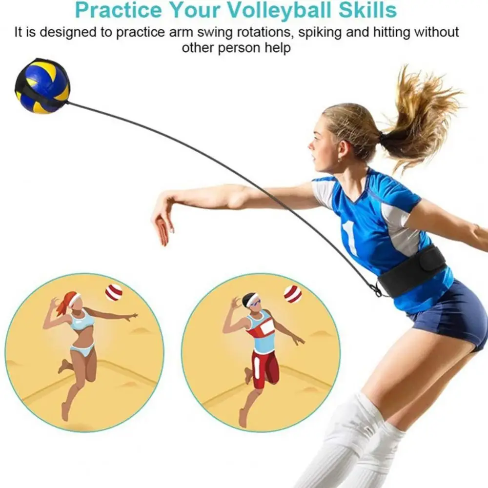 1 Set Volleyball Spike Trainer Football Kick Training Belt Adjustable Elastic Training Aid