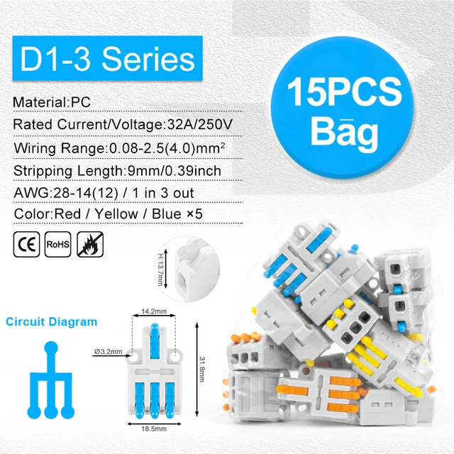 D1-3Mix 15PCS