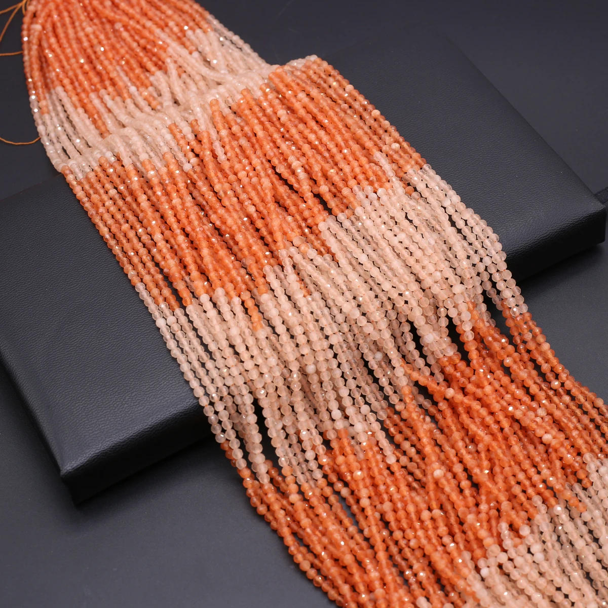 

2/3mm Gradient Spinel Small Beads Faceted Orange cat's eye Isolated Bead for Jewelry Making Diy Women Necklace Bracelet Gift