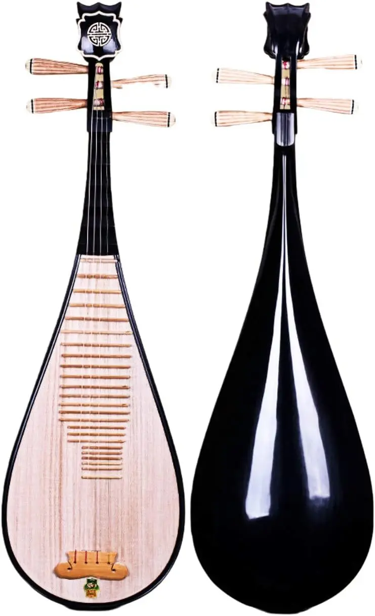 Dunhuang Color wood Pipa Chinese Stringed Instrument for Beginners, Professional Performance, Grade Test