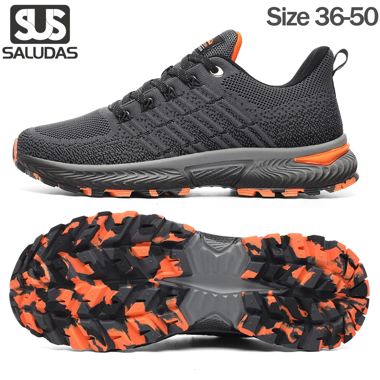 

SALUDAS Men's Sneakers Casual Tennis Running Shoes Light And Comfortable Women Sneakers Fashion Flying Woven Breathable Sneakers