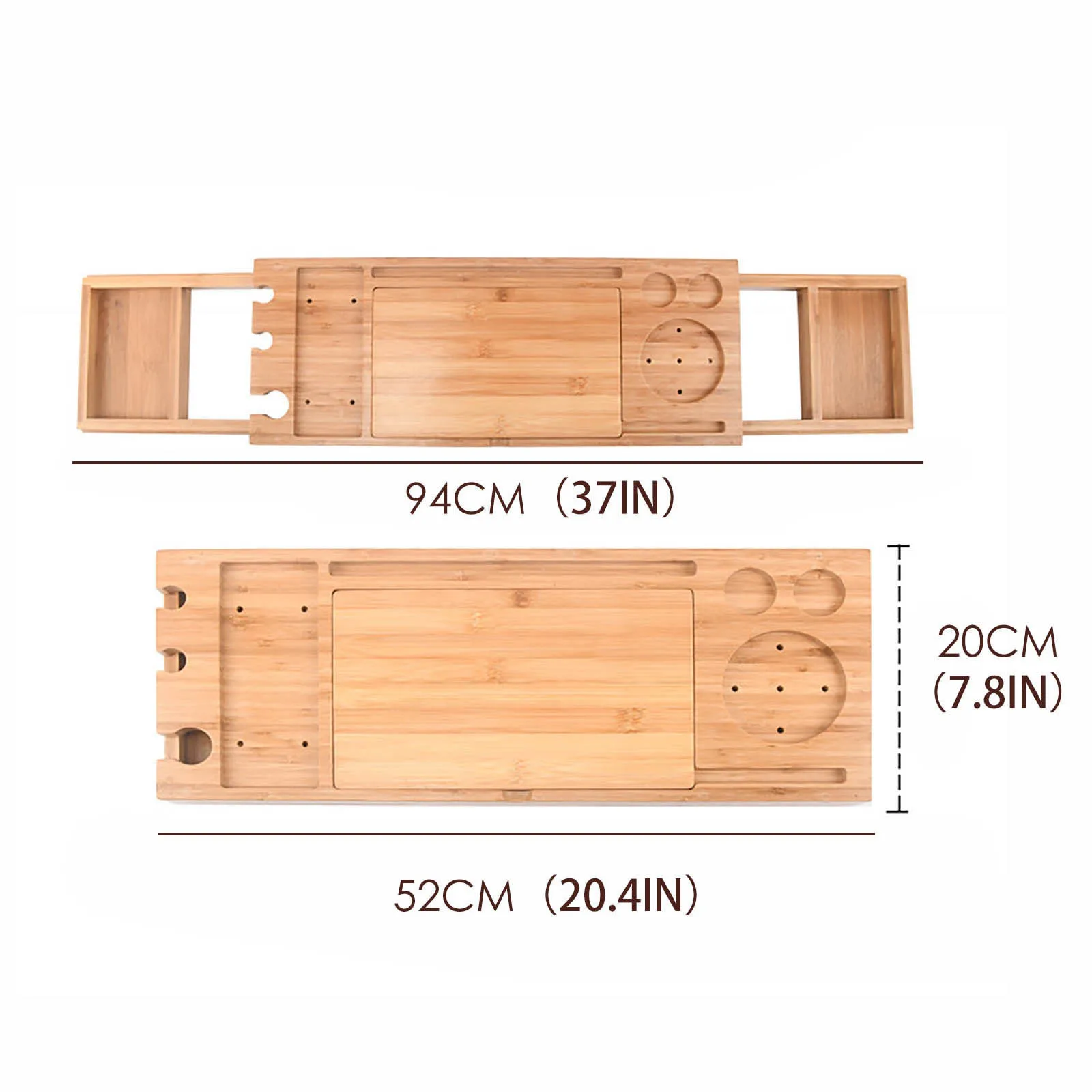 Bathtub Tray Wine Holder Spa Organizer Caddy Book Bathtub Caddy