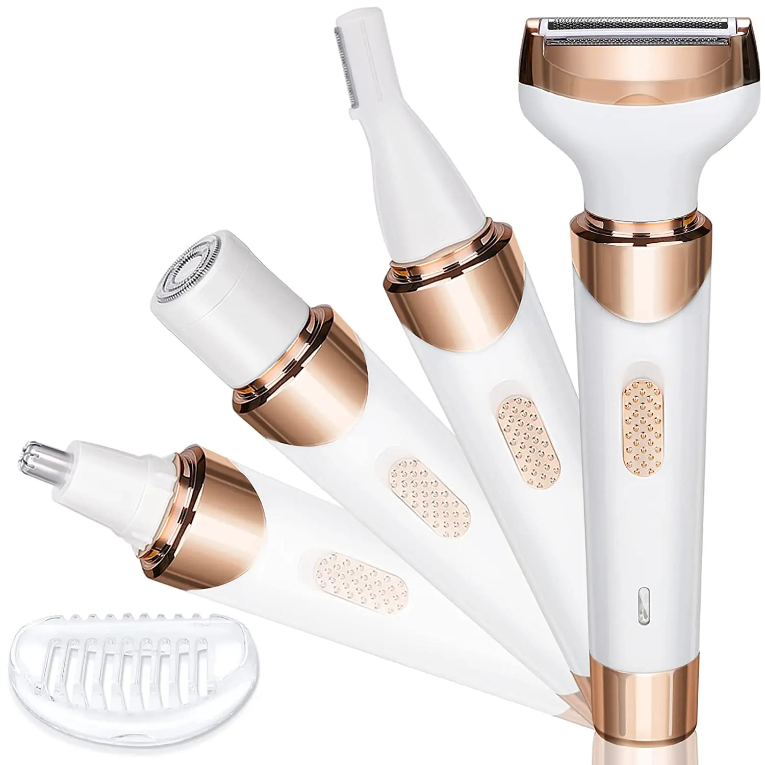 

4 in 1 Electric Razor for Women Cordless Hair Trimmer Lady Shaver Shaving Kit Cordless Hair Removal Bikini Trimmer Face Epilator