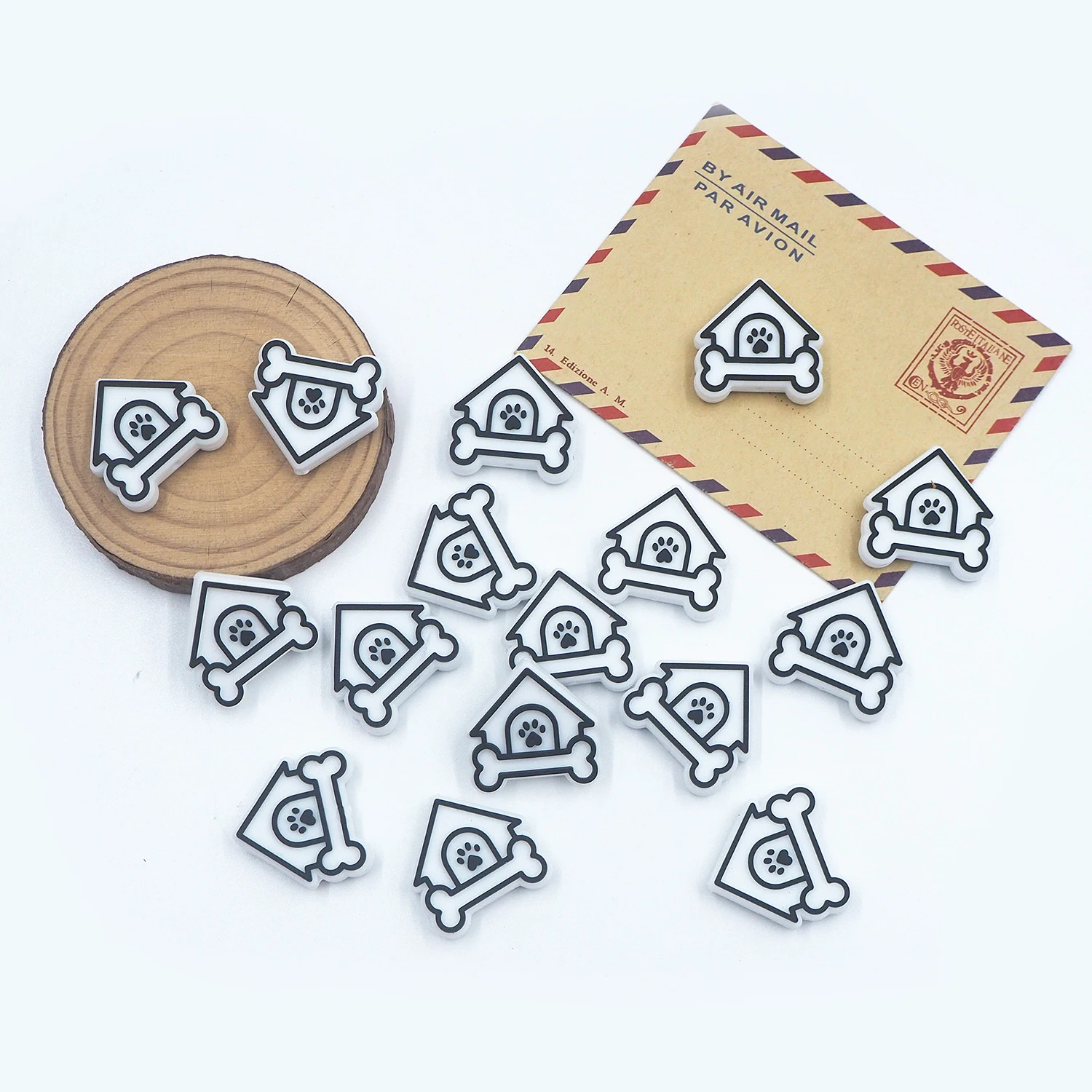 chenkai-50pcs-dog-house-focal-beads-silicone-charms-for-pen-making-character-beads-for-beadable-pen-baby-pacifier-dummy-chains