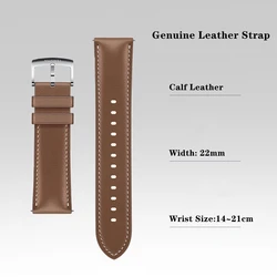 Premium Genuine Leather 22mm Watch Strap - Calfskin Replacement Band for 22mm (CoCo Brown)