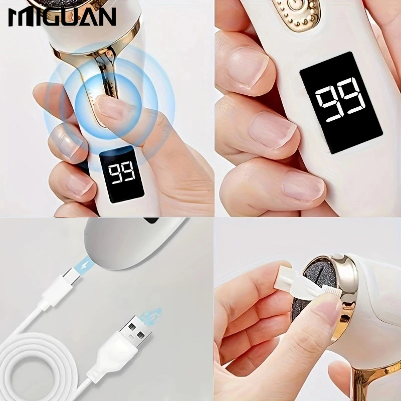 Professional Electric Callus Remover Feet - Easy To Use, Gentle Exfoliator For Smooth Skin, Rechargeable_voghion.com