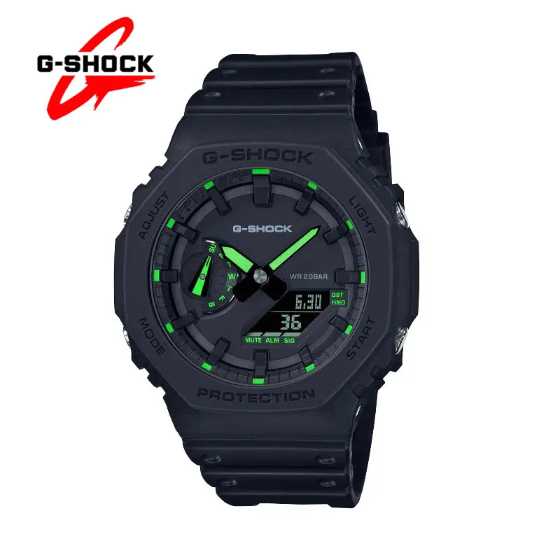 G-SHOCK  GA-2100 Watches for Men Quartz Fashion Multifunctional Outdoor Sport Shockproof Alarm Clock LED Dial Dual Display Watch