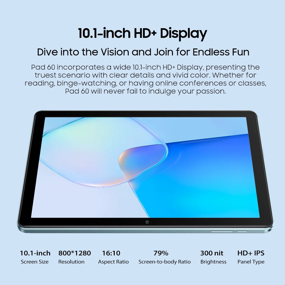 Blackview Oscal Pad 60 Tablet 3GB+64GB Android 12 10.1'' HD+ Display Dual Box Speaker 6580mAh Battery Wifi Tablets PC 2