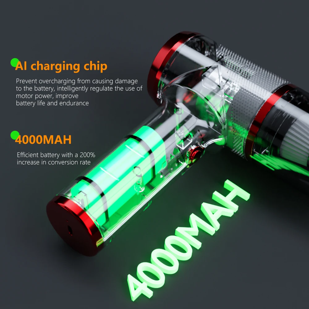 Handheld Wireless Portable Vacuum Cleaner 178000Pa for Car