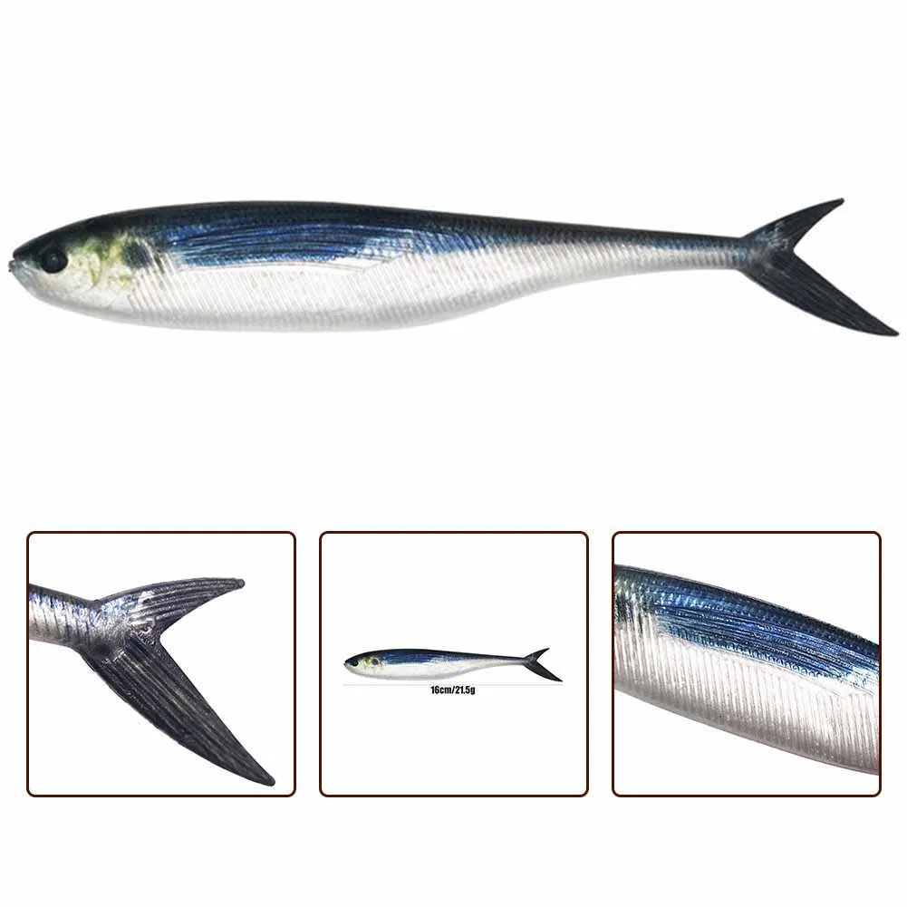 

2pcs/set Soft Lure Sea Fishing Lure 3D Fish-eye Realistic Gill Painting Bionic Design Fish Baits Plastic Fishing Accessories