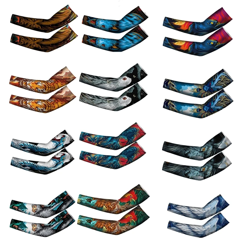 

Chinese Zodiac Signs Cooling Arm Sleeves Uv Protection Cooling Sun Sleeves Arm Cover Sleeve for Men Women