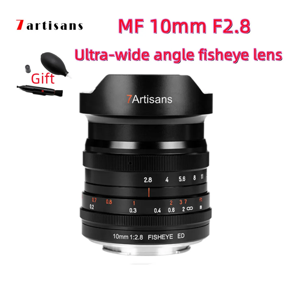 7 Artigiani 7 Artigiani 10Mm F2.8 Obiettivo Grandangolare Fisheye Full Frame Per Sony E Fx3 Canon Rf Nikon Z Sigma L Panasonic L Leica L