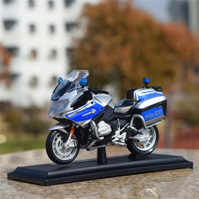 Maisto 1/18 BMW R1200RT Police Motorcycle Simulation Alloy Motorcycle Model Shock Absorbers