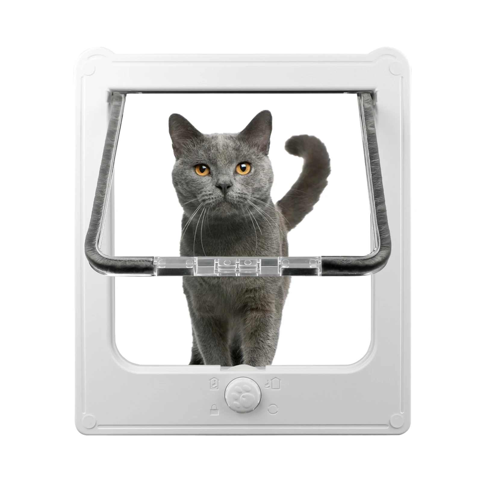 Pet Doors For Cats 4 Way Locking Cat Flap Door Window Wall Entry Pet
