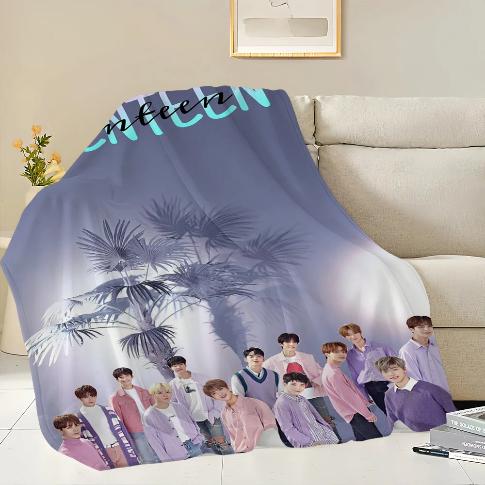 K-pop S-SEVENTEEN skicomfort warm Soft Baby blanket suitable Home Kids Lunch Blanket Suitable for Home Office Daily Use Cover 4