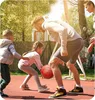 Children Mini 14cm Basketball Football Soccer Toy Pump Inflator Kids Indoor Outdoor Games Parent-Child Entertainment Sports Ball 2