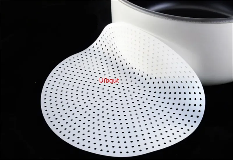 Silicone Baking Mat Steamer Cloth Bamboo Steamer Paper white Round Rice Steamer Mat paper Silicone Non Stick Pads