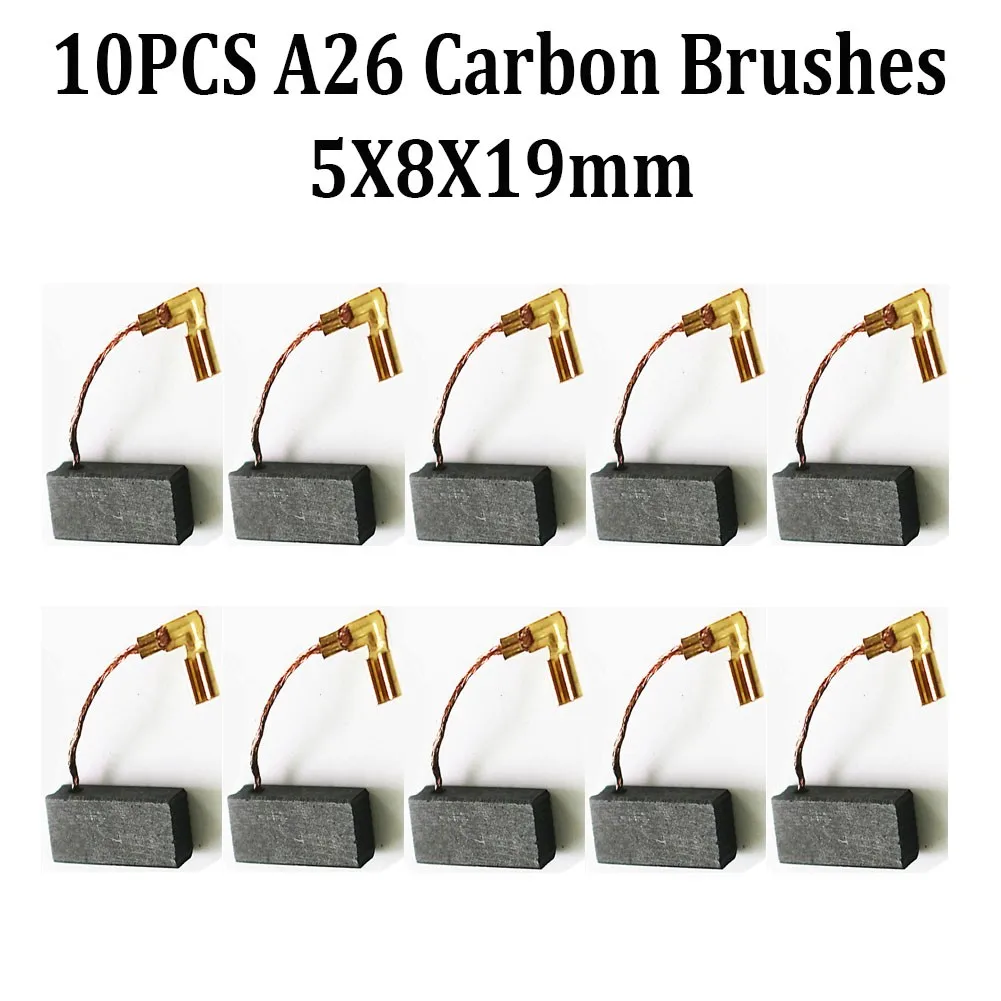 

10 шт., карбоновые щетки для электродрели, 5 х8х19 мм