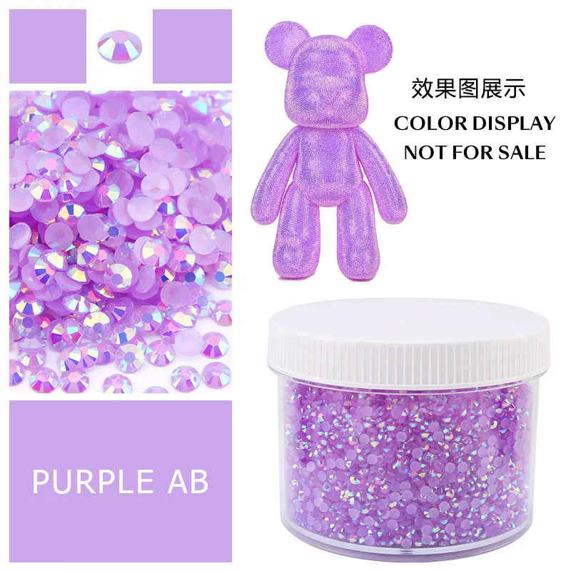 Large Box of Assorted Jelly AB Resin Non-Hot Fix Flat Back Rhinestones