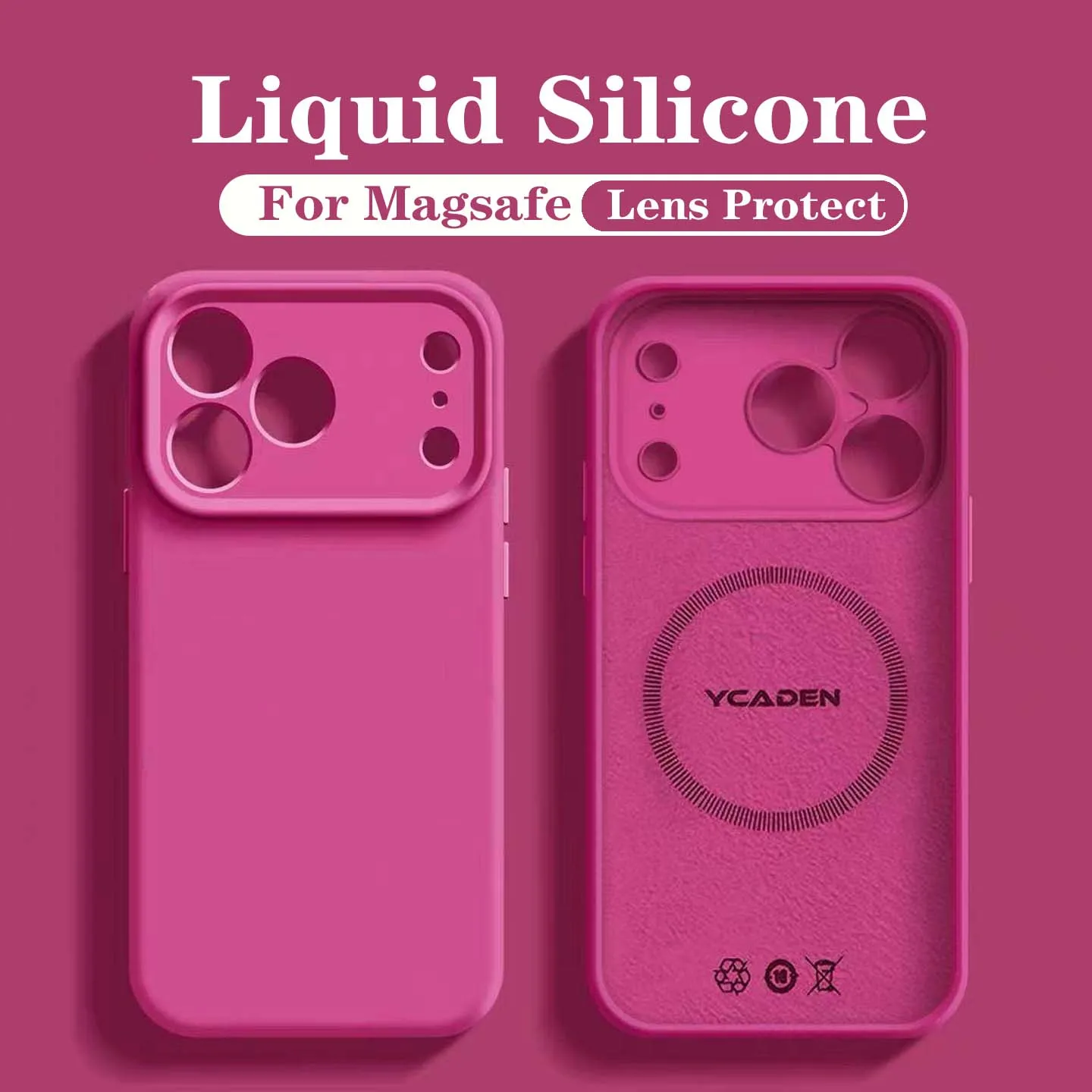 Premium Liquid Silicone MagSafe-Compatible Wireless Charging Phone Case - Smooth and Luxurious Finish