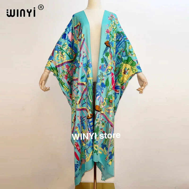 

Женский кардиган Среднего Востока Sunmer, Стич, коктейльное платье sexcy Boho Макси, Африканский праздничный Шелковый халат с рукавами «летучая мышь»