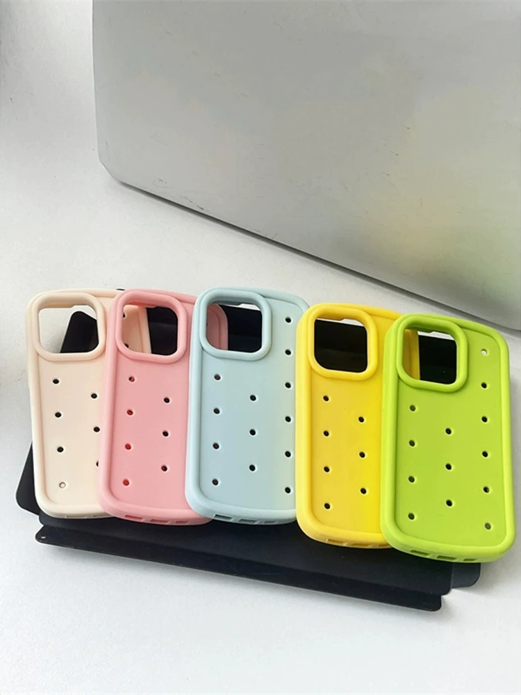 INS Hot Cheese Breathable Soft Silicone Cooling Case - Solid Color Shell