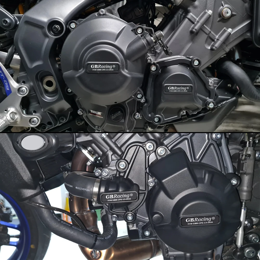 Motorcycle Engine Cover Engine Cover Protector Engine Guard Motocross Engine Cover Protection Set for Yamaha FZ-09 MT-09 Tracer 900 Scrambler