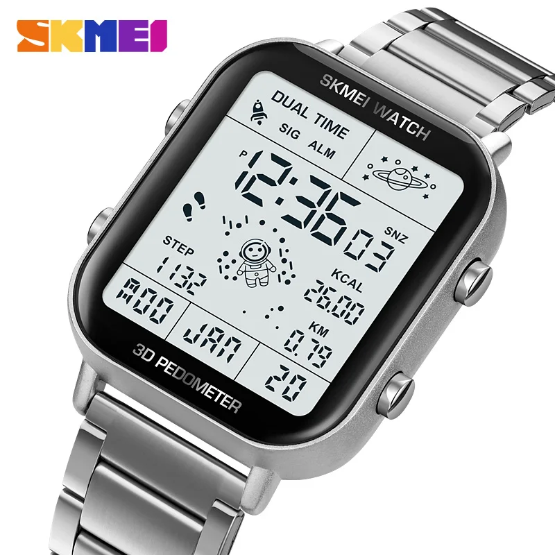 

Skmei 1888 Calendar Clock Reloj Hombre Sport Pedometer Calorie Calculation Digital Watches Men Stopwatch Countdown Wristwatch