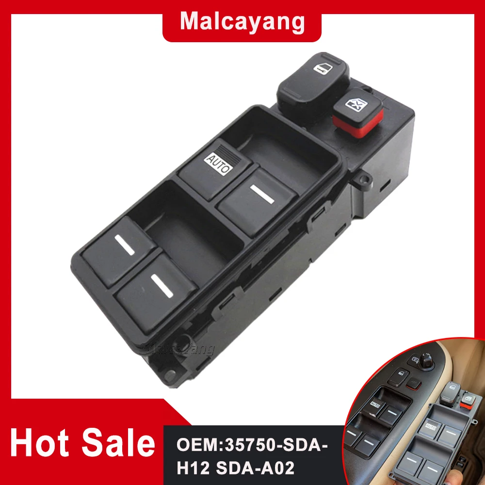 Ricambi Auto Per Honda Accord 2003 2004 2005 2006 2007 Pulsante Interruttore Serratura Porta Principale Alzacristallo Elettrico