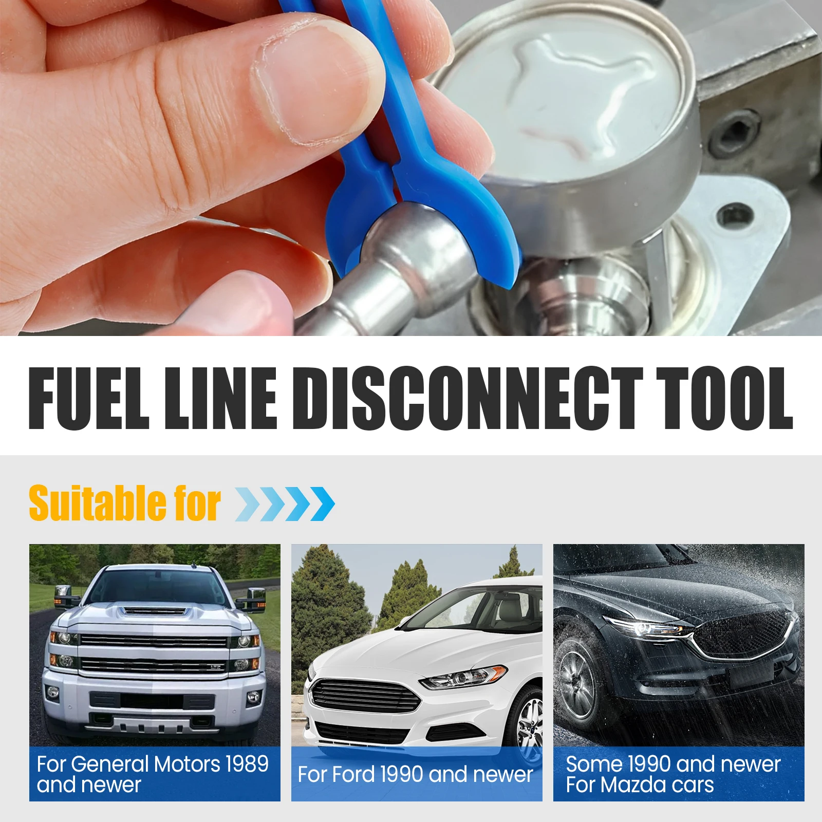 Quick Fuel Line Removal Tool 3/8inch 5/16inch Heater Hose Disconnect Tools Low Profile Fuel Line Disconnect Tool for Car Heater