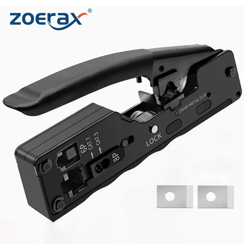 ZoeRax Cat5 Cat6 Cat7 Pass Through Crimper for RJ45 RJ12 RJ11 Network Connectors Modular Plugs Ethernet Cables EZ Crimp Tool AliExpress