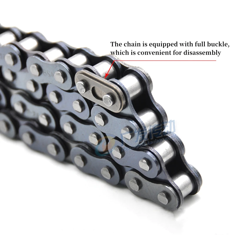 Single Row Stainless Steel Chain for Industrial Transmission Short Pitch Roller Chain 0.5/1.5/5m 05B/06B/06C/08A/08B/10A/12B