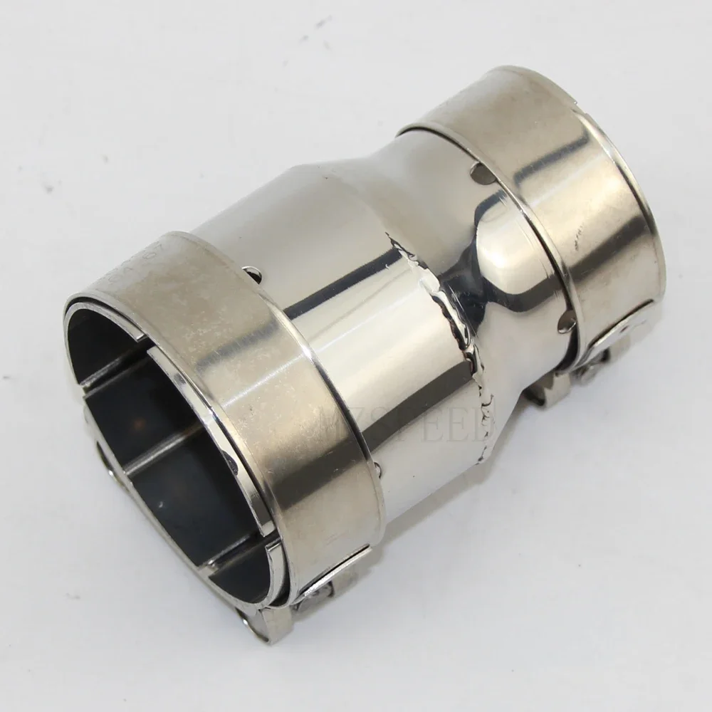 Universal Car Stainless Steel Exhaust Reducer Connector Pipe Tube 54mm out 66mm Outer diameter exhaust pipe pipe fitting round pipe fitting stainless steel pipe