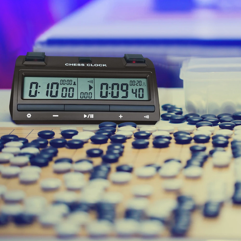 FPFYU32IK6FYKJHJ6 Profissional Relógio Xadrez Digital Cronômetro Board com  Temporizador De Competição