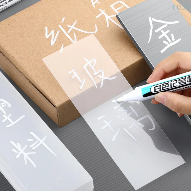 Waterproof Marker Pen 0.7/1.0/2.5mm White Paint Tread Environmental Pens Car Tire Painting Graffti Stationery School Supplies White Marker Pens Paint Marker Pen Markers Pen Marker Pens Paint Pen