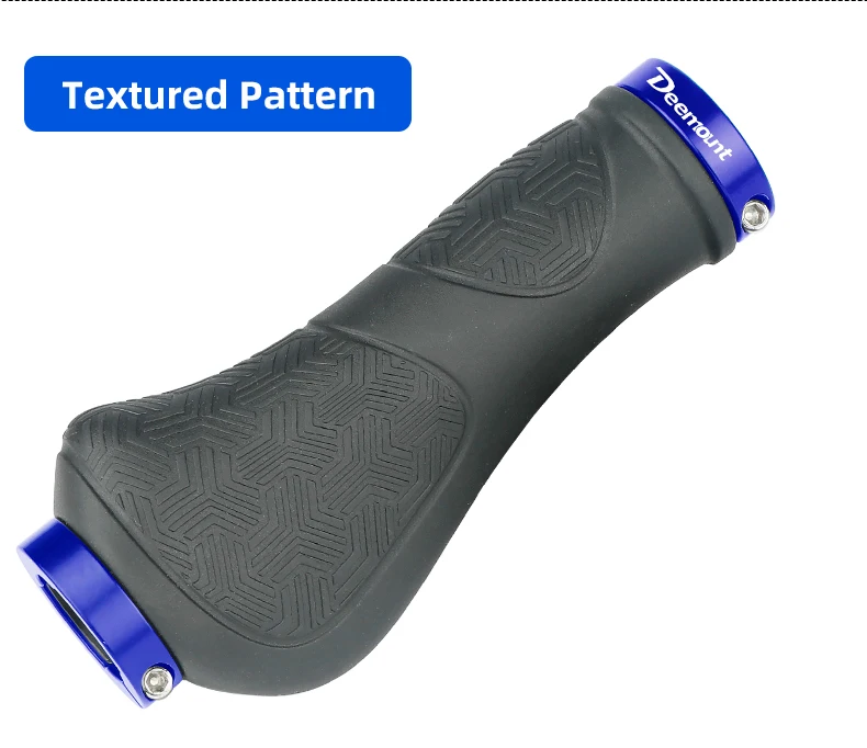 Deemount Lenkergriffe, lang 133 mm, kurz 93 mm, für Twist Shifter Dual Ring Lock Handauflage, passend für MTB, BMX, E-Bike, Commuter Bike – Detail 7