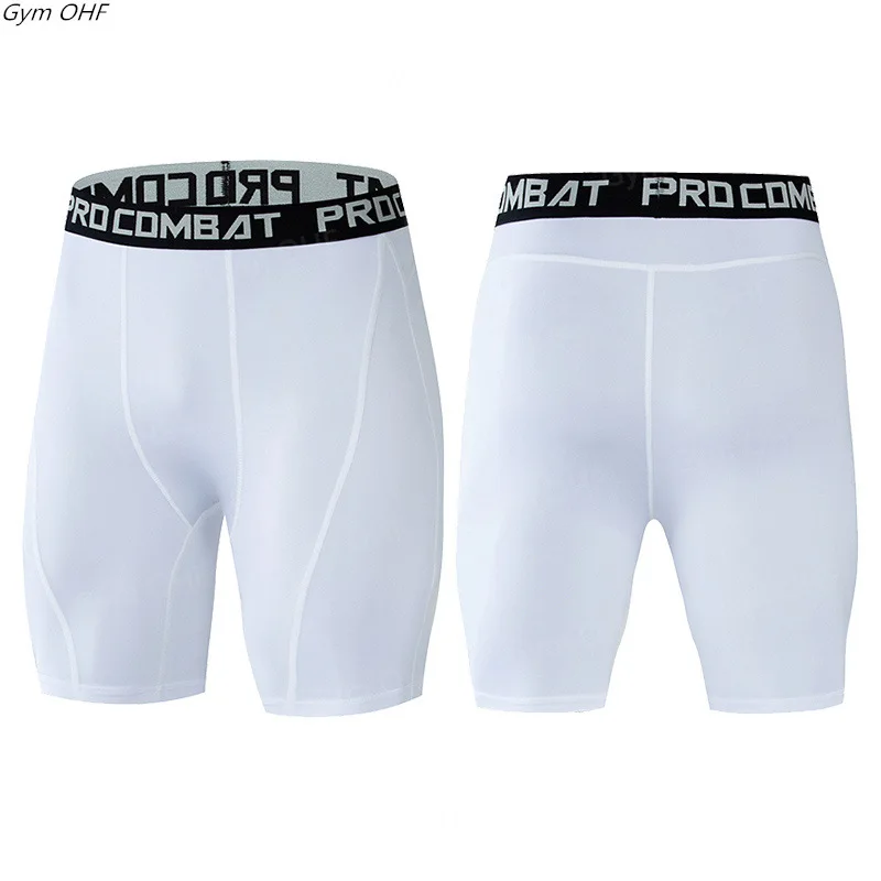Men's Leggings Compression Pants Sports Leggings Basketball Quarter Shorts Quick Drying Running Training Stretch Fitness Pants