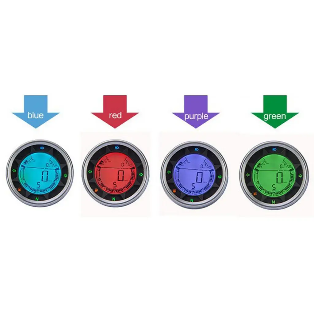 LED LCD Digital Speedometer Speedometer Motorcycles ,2,4 Cylinders