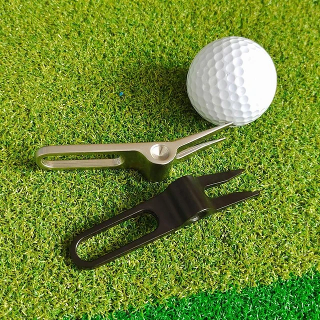 Fourche verte de golf en alliage de zinc, outil de lame de