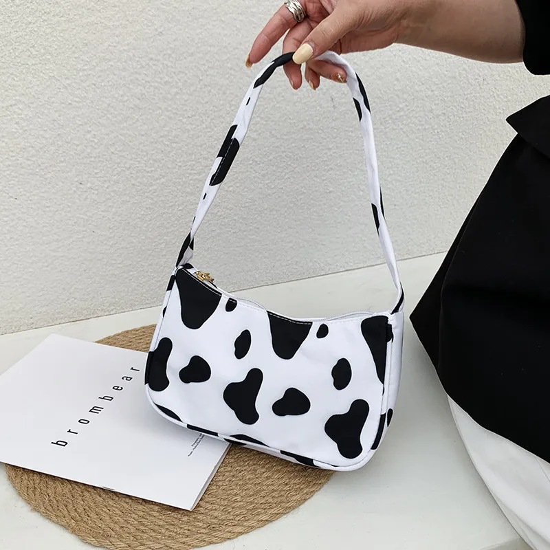 Borsa a spalla donna stampa animale piccola borsa nylon a mano_voghion.com