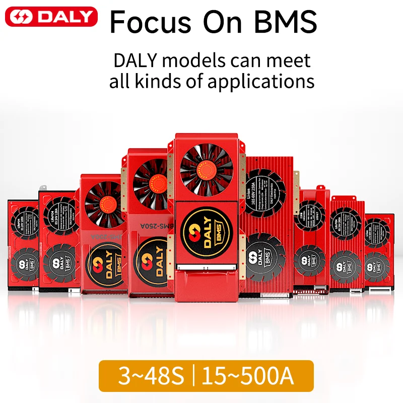Daly BMS Smart 16s 48V 18650 Battery Li-ion LiFePo4 4S 3S 7S 8S 10S 12S 13S 16S 20S 24S12V 36V 30A 60A 80A 100A 120A 150A 200A