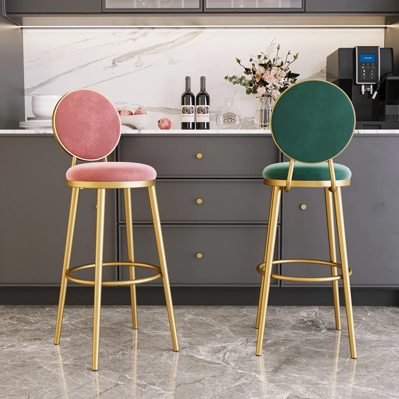 

Designer Free Shipping Bar Chairs Industrial Backrest Aesthetic Bar Chairs Party Nordic Modern Taburete Alto House Furniture