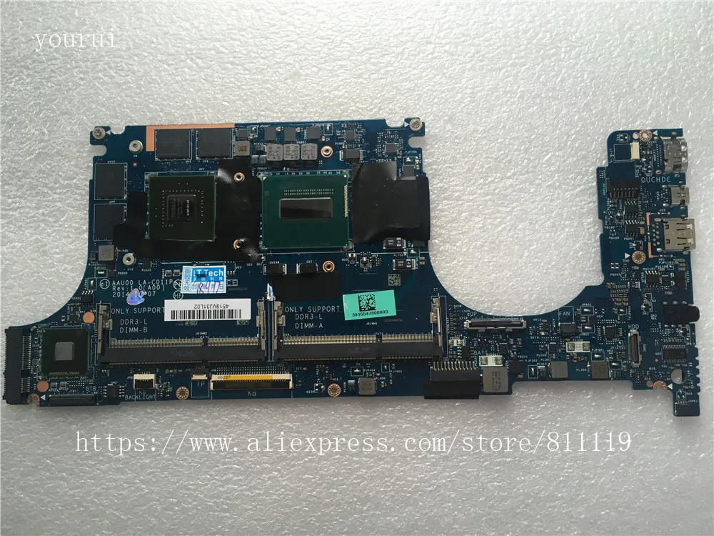 

CSRZSZ для Dell Precision M3800 laptopсистемная плата AAU00 LA-C011P W/SRIPZ i7-4712HQ cpu протестирована ОК